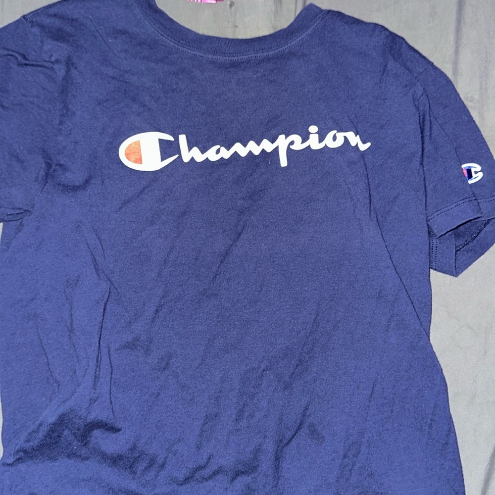 Champion navy blue t shirt